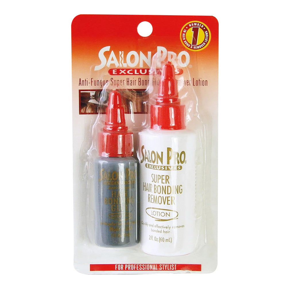 Salon Pro Anti Fungus Super Hair Bond Glue and Remover Lotion Combo 1Ea